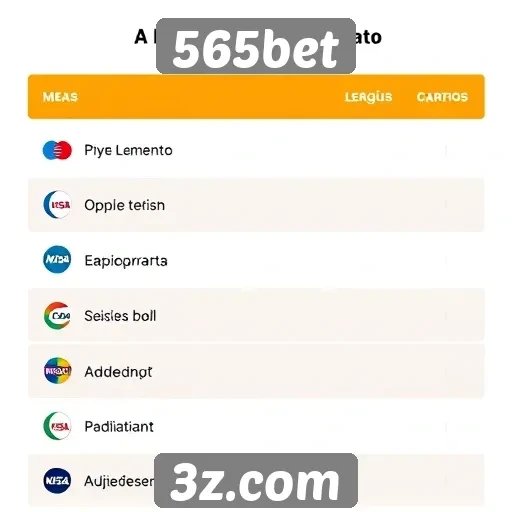 Métodos de pagamento disponíveis na 565bet